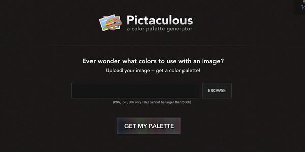 pictaculous mailchimp color scheme palette image screenshot app freelance designer