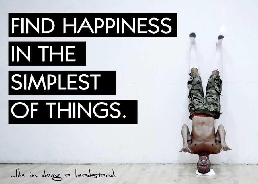 find happiness in the simplest things