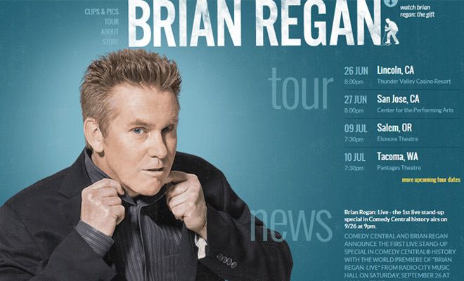 brian regan comedian website homepage