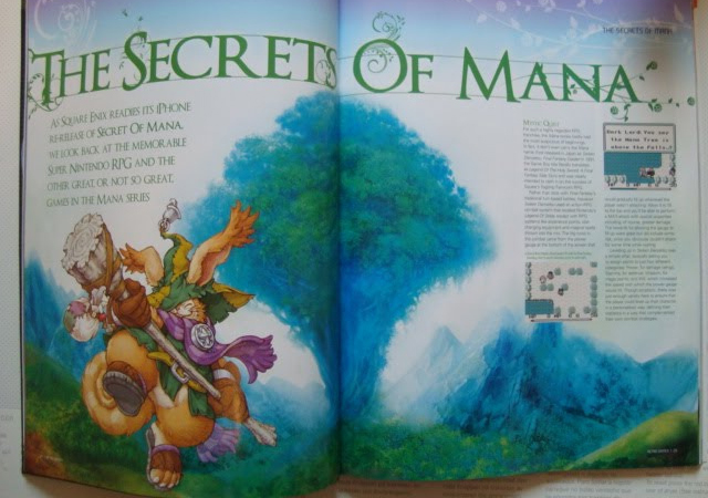 Fullpage magazine spread for Secret of Mana SNES