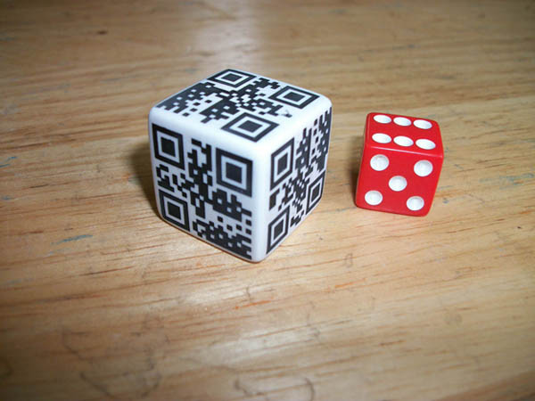  Dice designed QR code for functionality