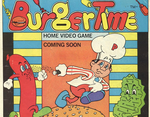 Burger Time video game on Atari