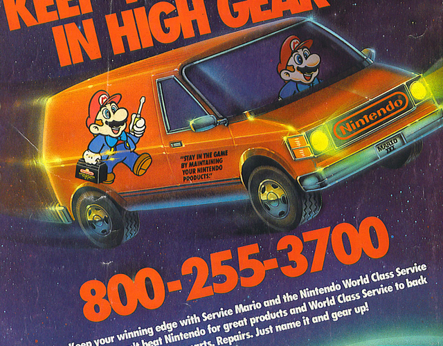 old Nintendo ad for system maintenance