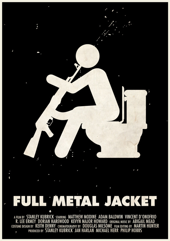 Full Metal Jacket movie poster in a pictogram style