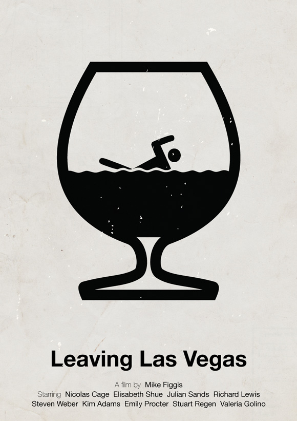 Leaving Las Vegas movie poster in a pictogram style