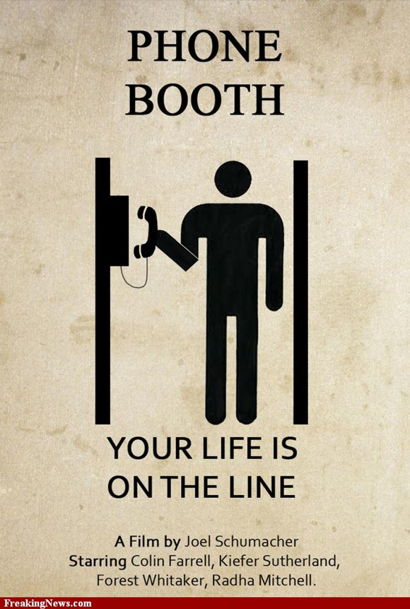 Phone Booth movie poster in a pictogram style