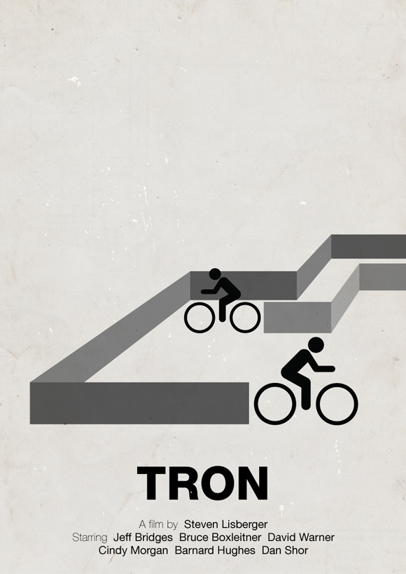 Tron pictogram poster inspiration movie