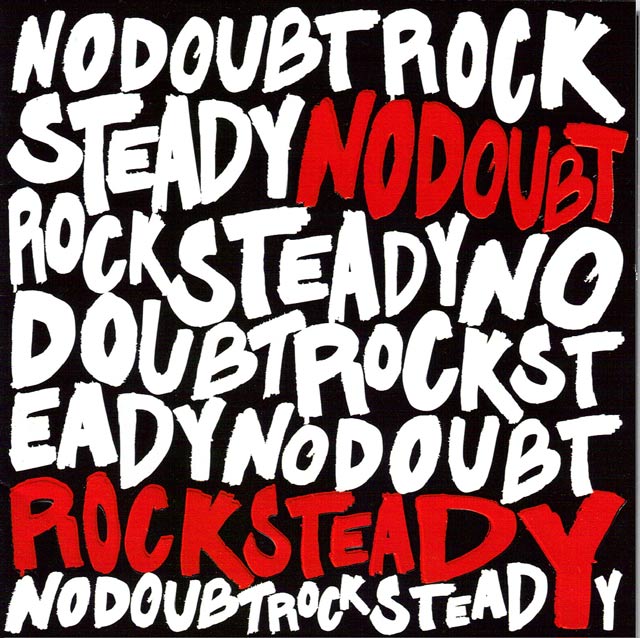Rock Steady example typography cover of cd design