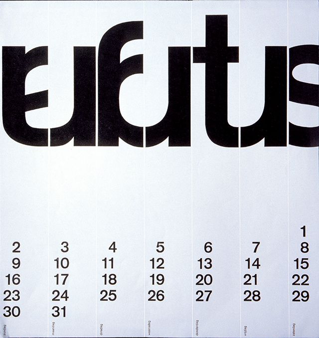 Wim Crouwel Calendar 1964