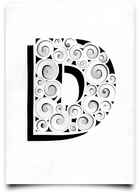 the letter d from the creative Type Scan Alphabet