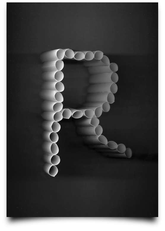 the letter r from the creative Type Scan Alphabet