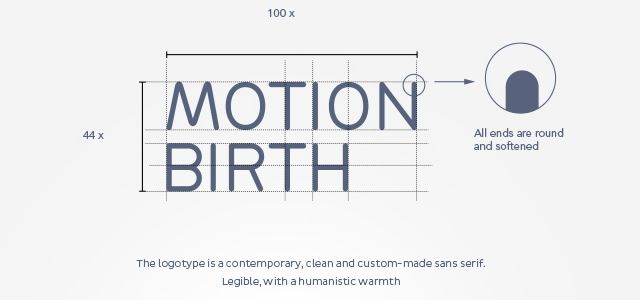 screenshot of Motion Birth Logotype brand corporate identities
