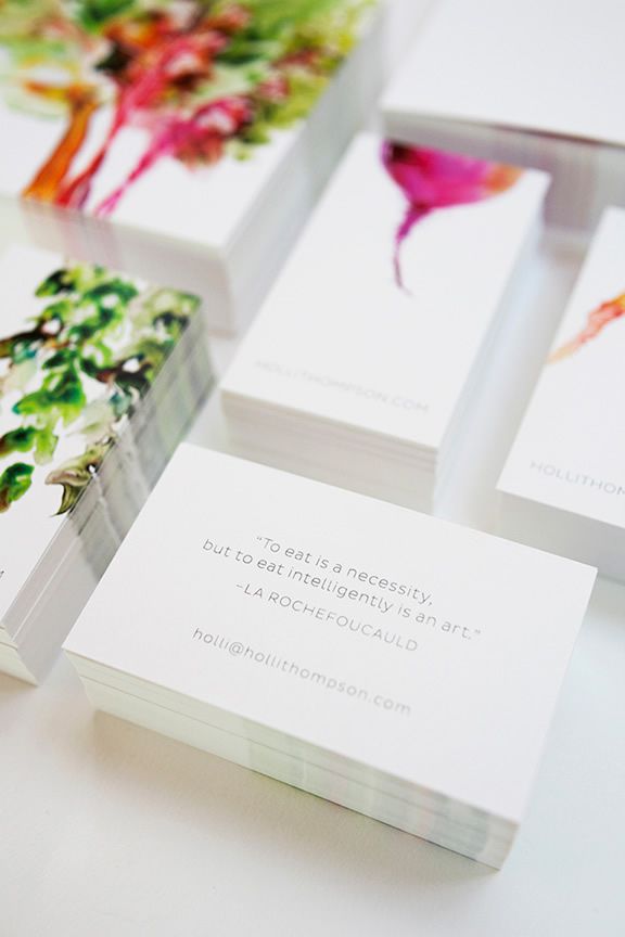 Watercolor Veggies colors logo business cards corporate identity