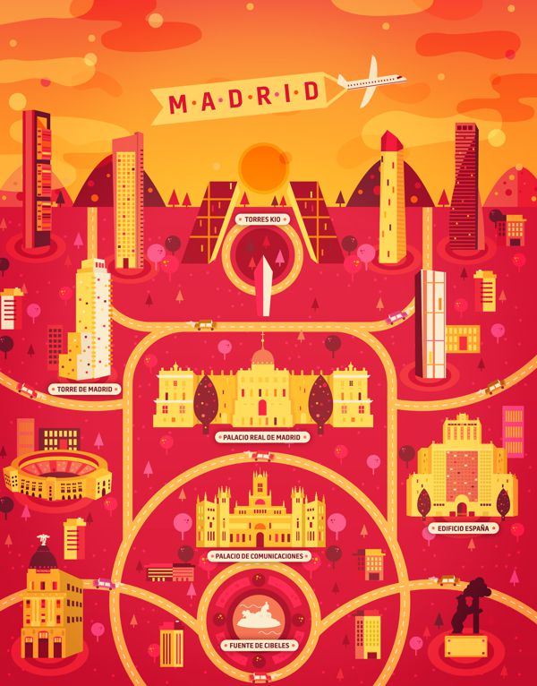 Madrid Aldo Crusher illustration metropolis geometry