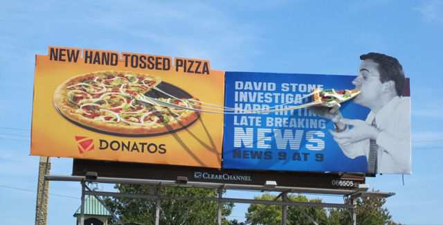 creative advertising Donatos Pizza