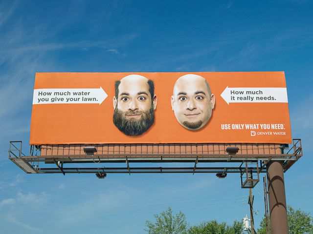 smart billboard design  Denver Water Beard
