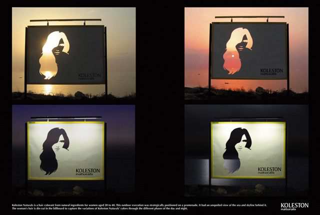 creative advertising billboard design  Koleston Naturals