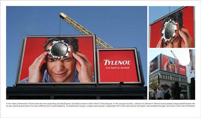 creative advertising Tylenol Ball