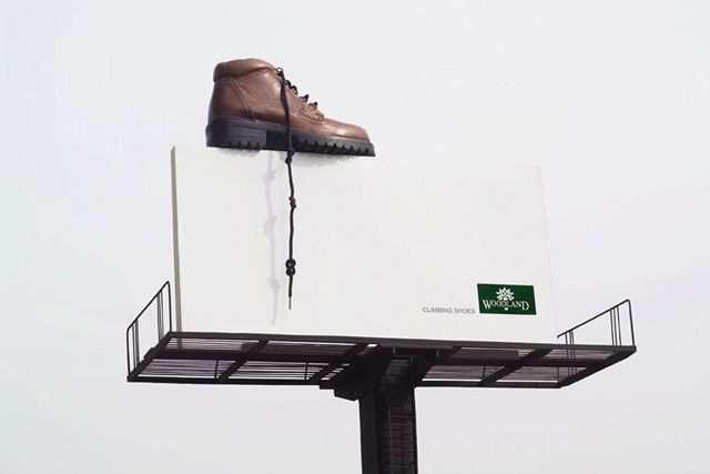 creative advertising billboard design  Climbing Shoe