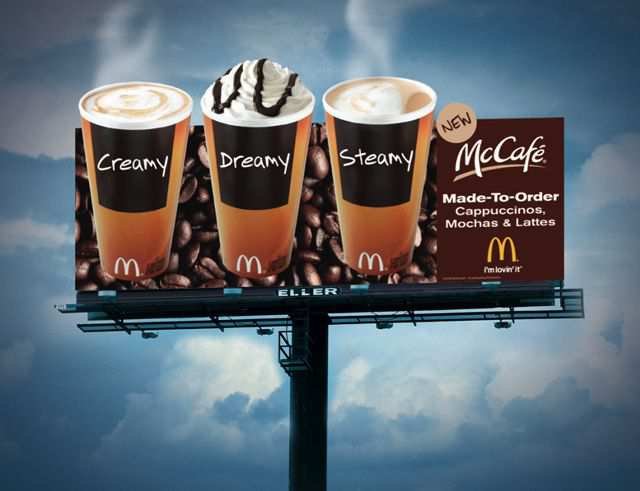 smart billboard design  MCCafe macdonalds