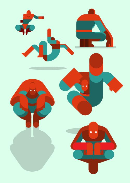 flat heroes spiderman illustration series posters