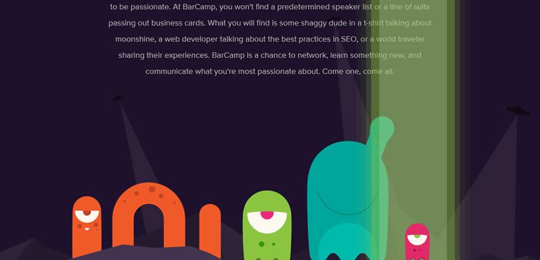 illustration in web design BarCamp