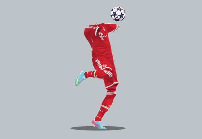 Bayern Munich 2013/14  football kit illustration