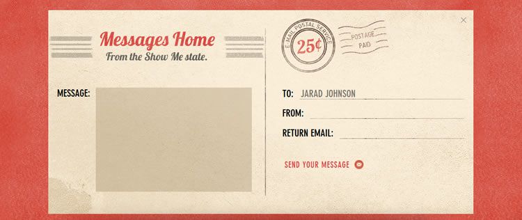 the original design Textured Contact Form from Jarad Johnson