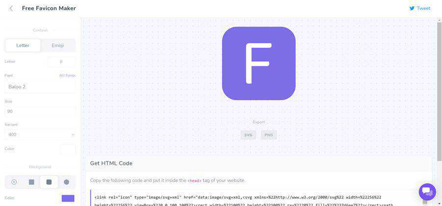 SVG Favicon Maker web-based tool free web design example