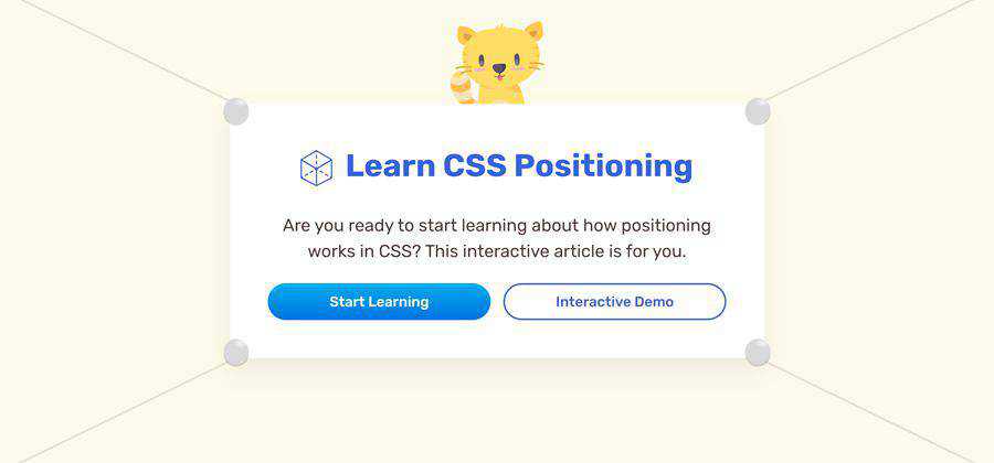 Learn CSS Positioning web-based tool free web design example