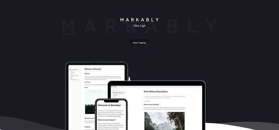Markably web-based tool free web design example