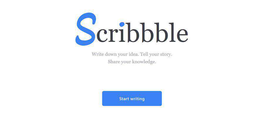 Scribbble web-based tool free web design example