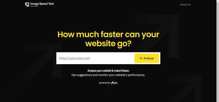Image Speed Test web-based tool free web design example