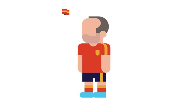 spain Andrés Iniesta book gol world cup brazil 2014 illustration minimal