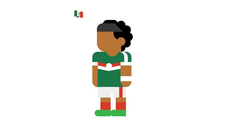 mexico giovanni dos santos book gol world cup brazil 2014 illustration minimal