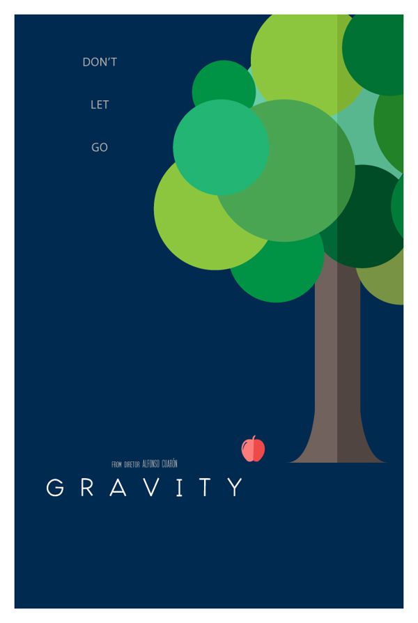 Gravity literal movie poster illustration