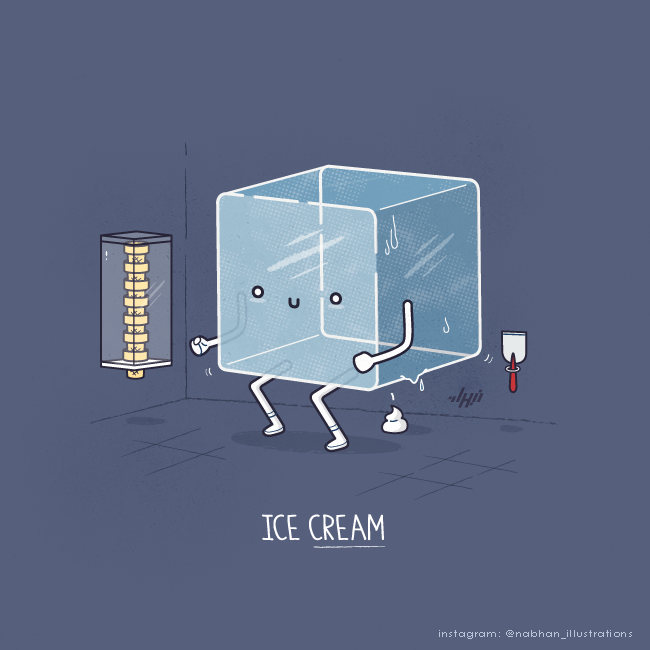 clever illustrations ice cream