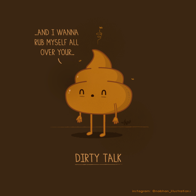 hilarious illustration series Dirty Talk!