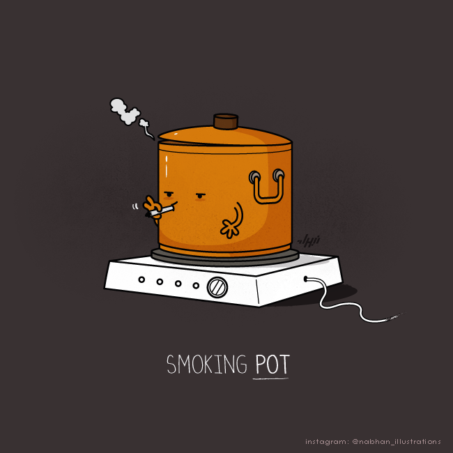 clever illustrations Smoking Pot