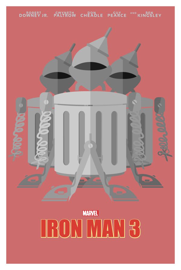 Iron Man 3 literal poster illustration