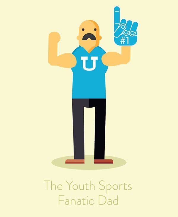 annoying call Illustration humor the youth sports fanatic dad