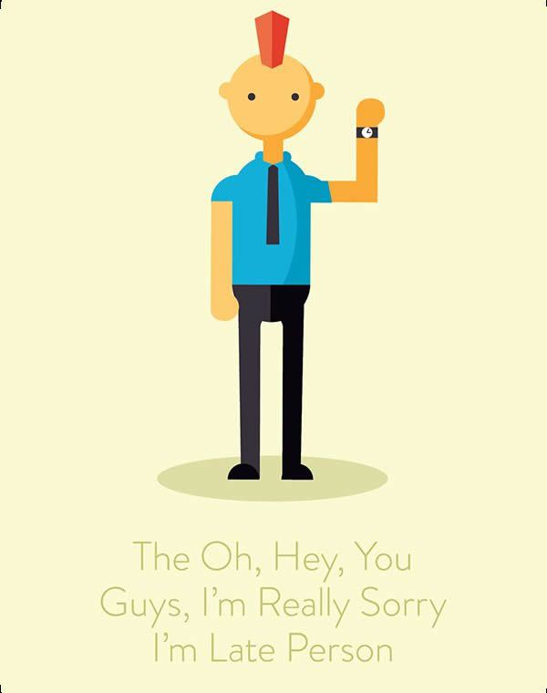 annoying call Illustration funny the oh hey i am sorry i am late guy