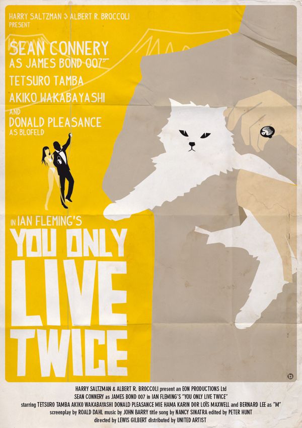 james bond vintage poster fan art illustrations You Only Live Twice