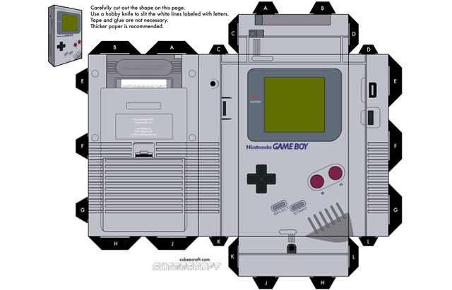 Game Boy Papercraft