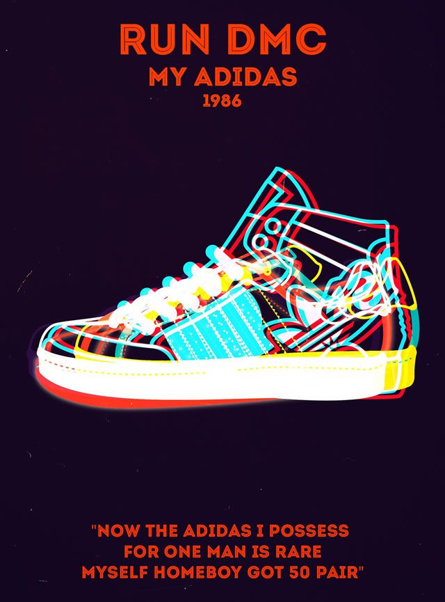 Run DMC - My Adidas Rap Poster Series