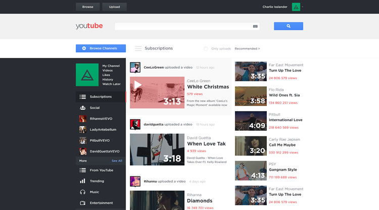 Youtube - Web Redesign Concept