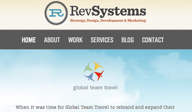 Rev Systems website responsive layout design