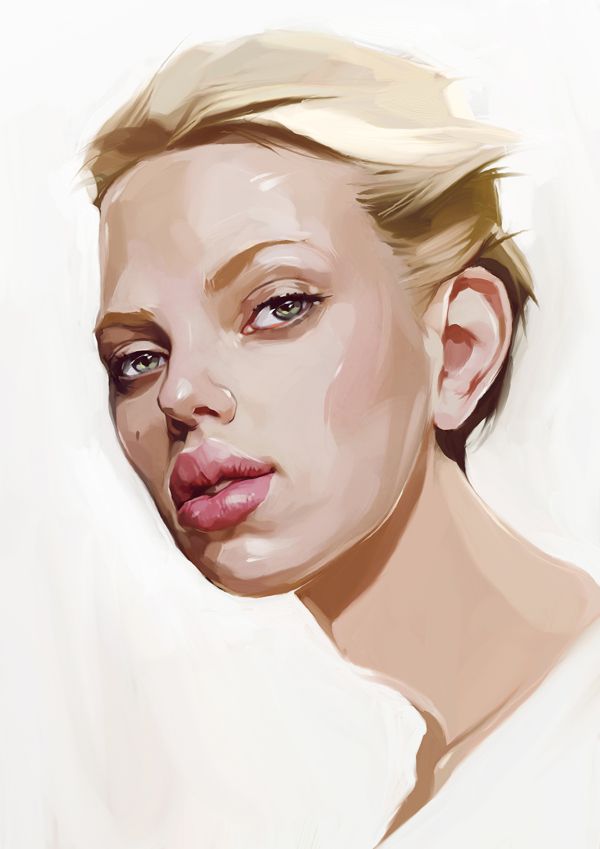 Scarlett Johansson carictaure drawing illustration artist