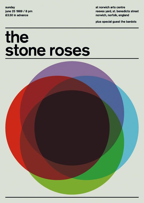 stone roses poster swiss modernism