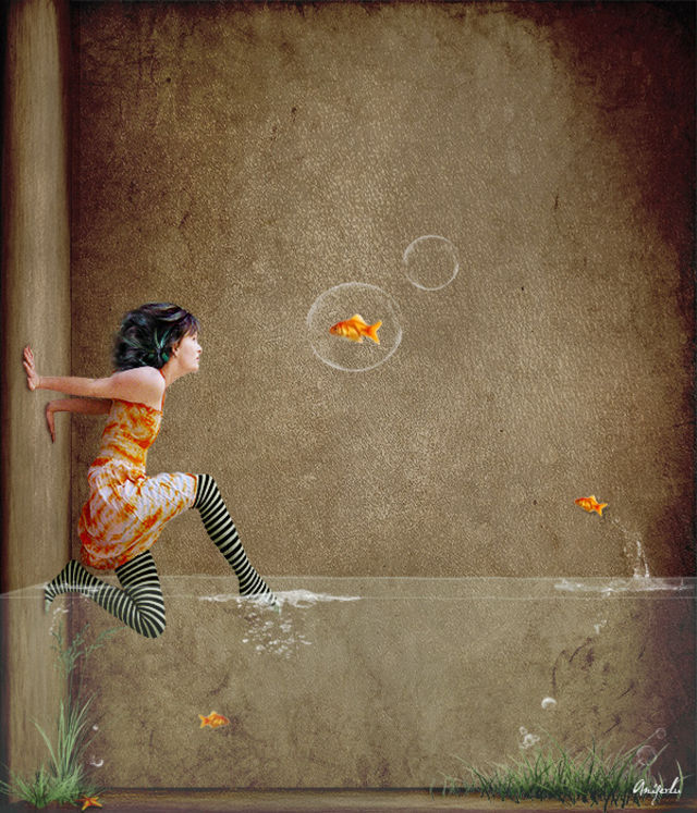 Aquatic example of surreal in graphic design